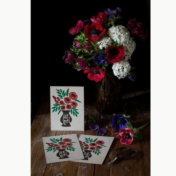 Κάρτα Μερσί - χαρτί, λουλούδια, είδη διακόσμησης, είδη δώρου - 2