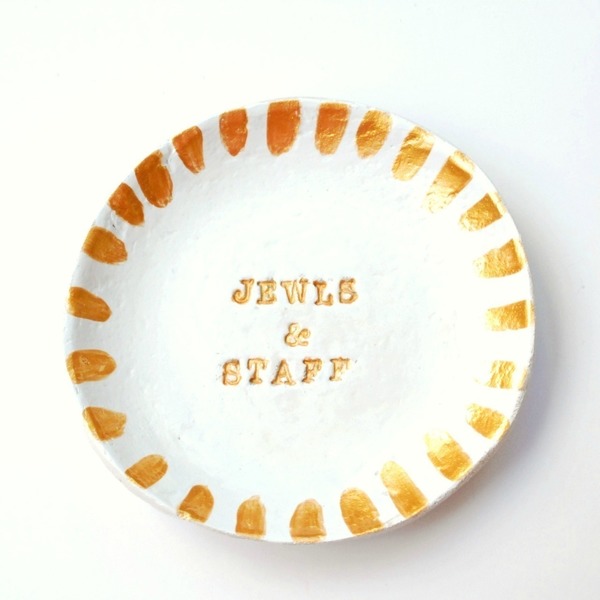Jewls & staff clay jewelry dish - handmade, διακοσμητικό, δώρο, διακόσμηση, πηλός, cute, χειροποίητα, δώρα γάμου - 2