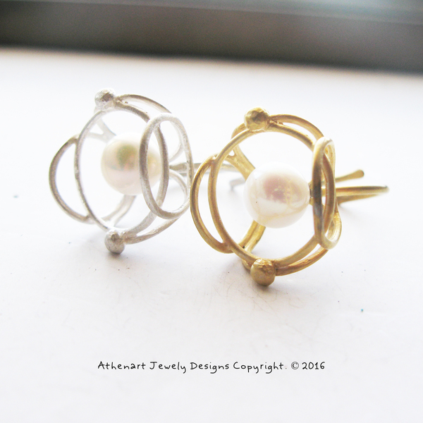 Χειροποίητο δαχτυλίδι με μαργαριτάρι & επιχρύσωση / Gold pearl ring - statement, ασήμι, ημιπολύτιμες πέτρες, handmade, μαργαριτάρι, επιχρυσωμένα, επιχρυσωμένα, χρυσό, ασήμι 925, customized, street style, δαχτυλίδι, δαχτυλίδια, χειροποίητα, εντυπωσιακά, εντυπωσιακό, δωράκι, must αξεσουάρ, must, μεγάλα - 3