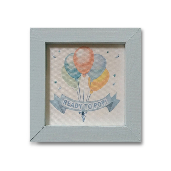 Kαδράκι ανακοίνωσης εγκυμοσύνης "Μπαλόνια" - ξύλο, πίνακες & κάδρα, καμβάς, δώρο, για παιδιά, παιδικά κάδρα - 3