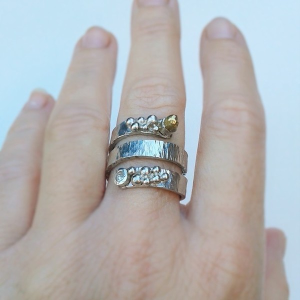 Χειροποίητο ασημένιο (.925) δαχτυλίδι με swarovski - statement, chic, handmade, ιδιαίτερο, μοναδικό, ορείχαλκος, ασήμι 925, swarovski, χειροποίητα, all day, must αξεσουάρ, boho, rock - 5