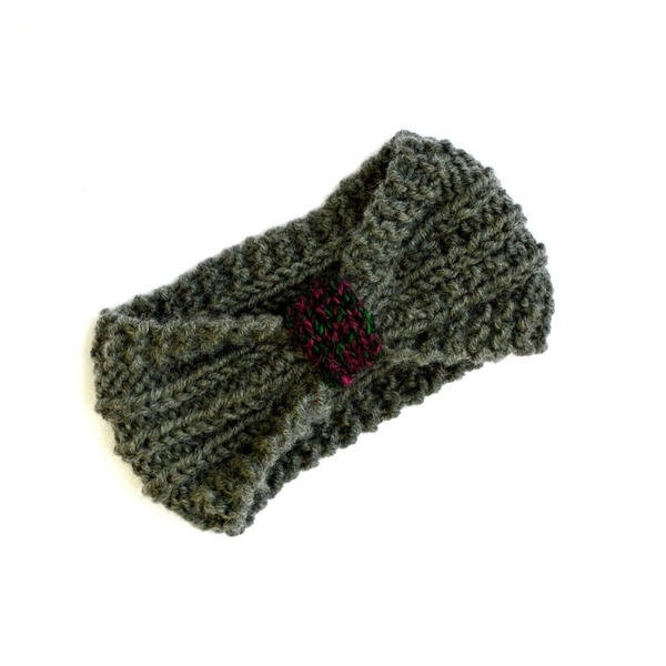 Colorful Knitted Headband - μαλλί, μαλλί, κορδέλα, handmade, γυναικεία, χειμωνιάτικο, ακρυλικό, χειροποίητα, μαλλιά, headbands - 3