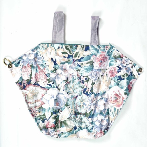 DIAMOND pastel floral-υφασμάτινη τσάντα πλάτης διπλής όψης - ύφασμα, ύφασμα, handmade, πολύχρωμο, fashion, μοναδικό, λουλούδια, customized, σακίδια πλάτης, τσάντα, χειροποίητα, φλοράλ - 2