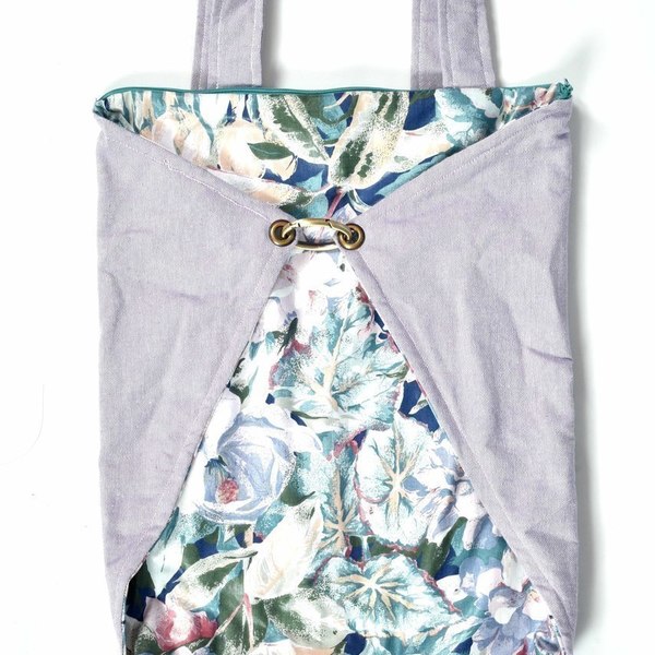 DIAMOND pastel floral-υφασμάτινη τσάντα πλάτης διπλής όψης - ύφασμα, ύφασμα, handmade, πολύχρωμο, fashion, μοναδικό, λουλούδια, customized, σακίδια πλάτης, τσάντα, χειροποίητα, φλοράλ