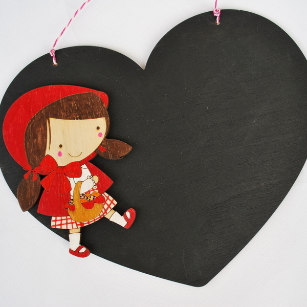Καρδιά μαυροπίνακας - διακοσμητικό, ξύλο, καρδιά, κρεμαστά, για παιδιά