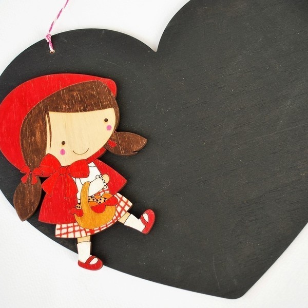 Καρδιά μαυροπίνακας - διακοσμητικό, ξύλο, καρδιά, κρεμαστά, για παιδιά - 2