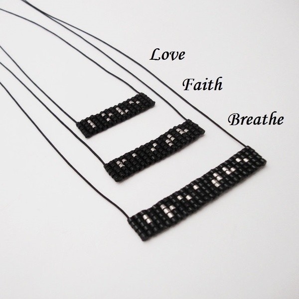 Braille code necklace, προσωπικό κολιέ με τον κώδικα Braiille - chic, handmade, μοναδικό, μοντέρνο, κολιέ, κορδόνια, χειροποίητα, χάντρες, miyuki delica, must αξεσουάρ, κοντά, διακριτικό, unique, κρεμαστά, fashion jewelry