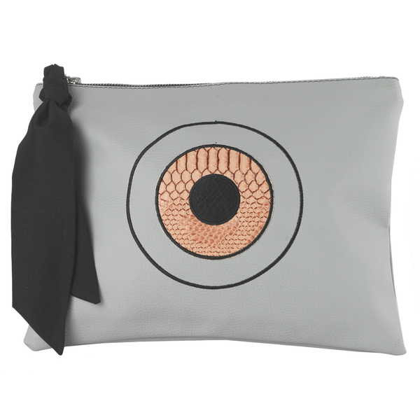 Madam Light Grey - Clutch Bag by Christina Malle - φάκελοι, μάτι, δερματίνη