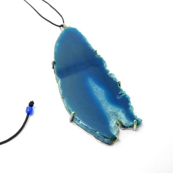 "Light Blue Lace" - Μενταγιόν με έναν φυσικό Δαντελωτό Αχάτη! - ημιπολύτιμες πέτρες, ημιπολύτιμες πέτρες, αχάτης, chic, fashion, design, ιδιαίτερο, μοναδικό, μοντέρνο, γυναικεία, καλοκαίρι, sexy, ανοιξιάτικο, αλπακάς, χειμωνιάτικο, κορίτσι, μακραμέ, μακραμέ, donkey, κορδόνια, κορδόνια, χειροποίητα, απαραίτητα καλοκαιρινά αξεσουάρ, must αξεσουάρ, κλασσικά, γυναίκα, boho