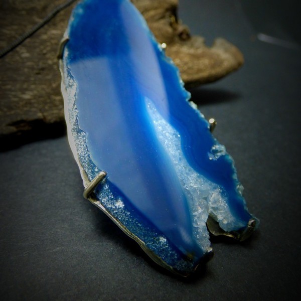 "Light Blue Lace" - Μενταγιόν με έναν φυσικό Δαντελωτό Αχάτη! - ημιπολύτιμες πέτρες, ημιπολύτιμες πέτρες, αχάτης, chic, fashion, design, ιδιαίτερο, μοναδικό, μοντέρνο, γυναικεία, καλοκαίρι, sexy, ανοιξιάτικο, αλπακάς, χειμωνιάτικο, κορίτσι, μακραμέ, μακραμέ, donkey, κορδόνια, κορδόνια, χειροποίητα, απαραίτητα καλοκαιρινά αξεσουάρ, must αξεσουάρ, κλασσικά, γυναίκα, boho - 2