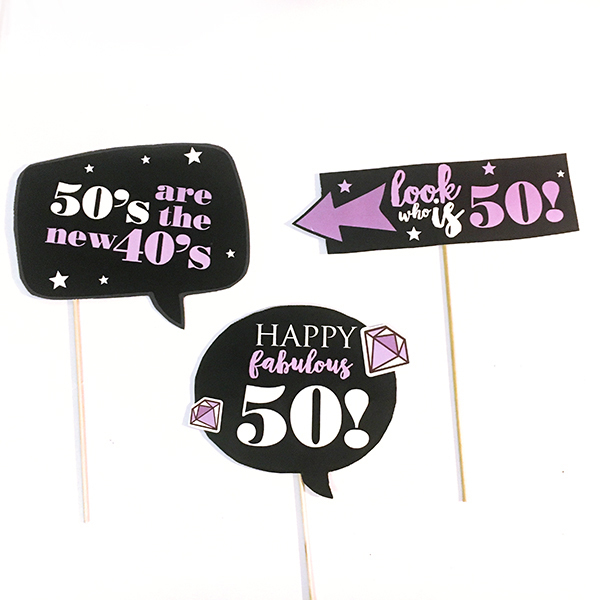 Happy 50! Props - γενέθλια, birthday, διακοσμητικά - 5