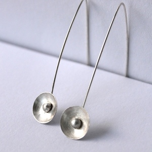 ο Pearls | Σκουλαρίκια Ασήμι 925 Minimal - ασήμι, ασήμι 925, σκουλαρίκια, χειροποίητα, μακριά, minimal, ασημένια