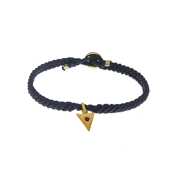 Arrowhead bracelet in macrame - handmade, κερωμένα κορδόνια, design, επιχρυσωμένα, επιχρυσωμένα, χειροποίητα, ασημένια