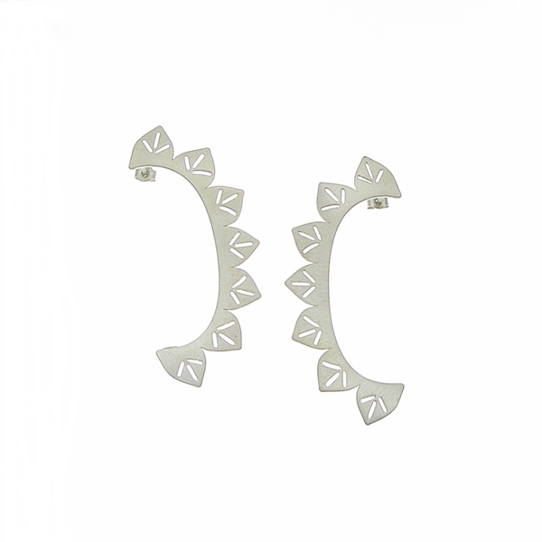 East - West earrings - statement, chic, fashion, design, μόδα, ασήμι 925, σκουλαρίκια, ethnic