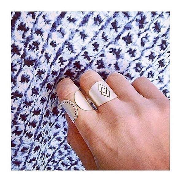 Verona - chic, fashion, design, ασήμι 925, δαχτυλίδι, γεωμετρικά σχέδια - 2