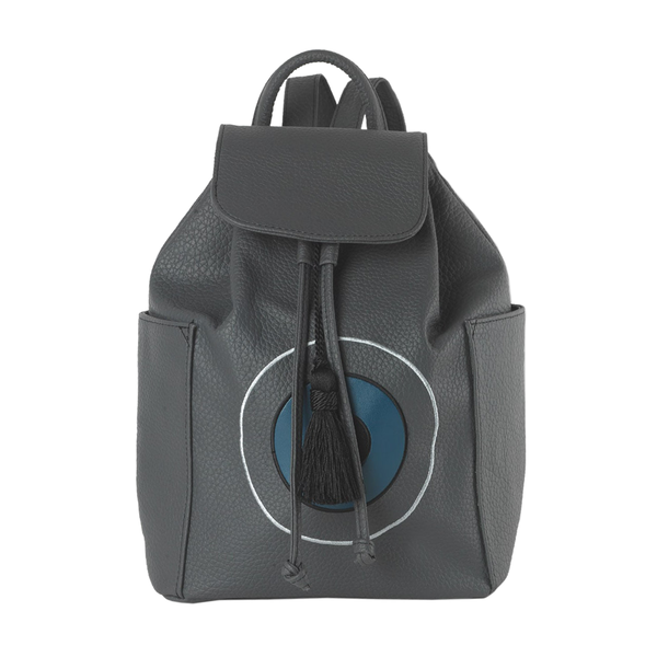 Greyback - Backpack by Christina Malle - με φούντες, με φούντες, σακίδια πλάτης, τσάντα, μάτι, δερματίνη