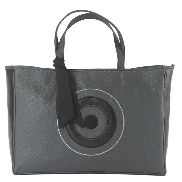 Lady Dark Grey- Bag by Christina Malle - ώμου, τσάντα, μάτι, δερματίνη