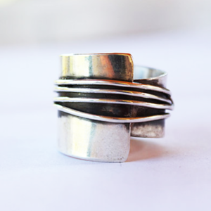 Ασημένιο Ασύμμετρο δαχτυλίδι - ασήμι 925, δαχτυλίδι, χειροποίητα, must αξεσουάρ, ασημένια, μεγάλα