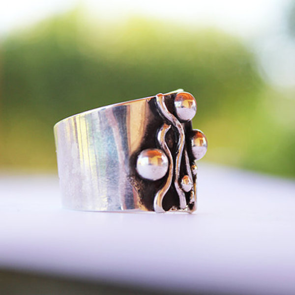 Ασύμμετρο Ασημένιο Δαχτυλίδι - fashion, ασήμι 925, δαχτυλίδι, χειροποίητα, ασημένια - 3