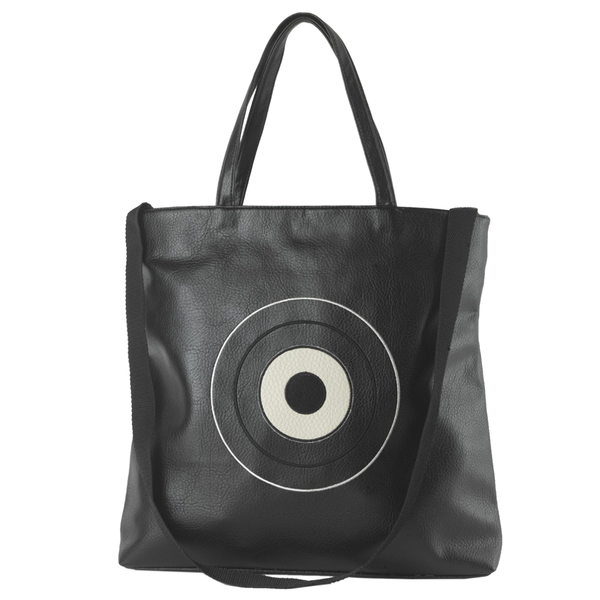 Lady Black - Tote Bag by Christina Malle - ώμου, τσάντα, μάτι, δερματίνη
