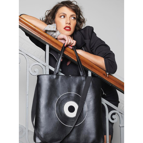 Lady Black - Tote Bag by Christina Malle - ώμου, τσάντα, μάτι, δερματίνη - 2