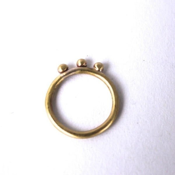 o Greek Queen Round | Δαχτυλίδι Μπρoύτζος minimal δώρο για εκείνη - δαχτυλίδι, minimal, βεράκια, μπρούντζος, σταθερά - 2