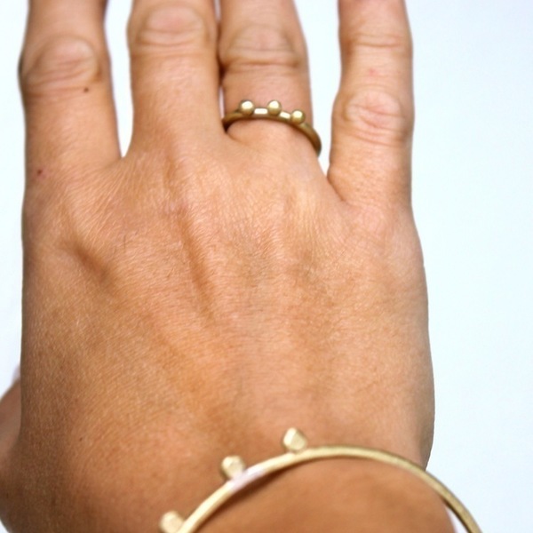 o Greek Queen Round | Δαχτυλίδι Μπρoύτζος minimal δώρο για εκείνη - δαχτυλίδι, minimal, βεράκια, μπρούντζος, σταθερά - 4