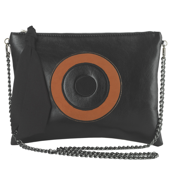 Madam Black Glam With Chain - Clutch Bag by Christina Malle - αλυσίδες, αλυσίδες, φάκελοι, ώμου, τσάντα, μάτι, δερματίνη