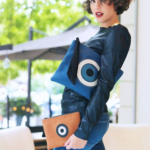 Madam Blue - Clutch Bag by Christina Malle - φάκελοι, τσάντα, μάτι, δερματίνη - 2