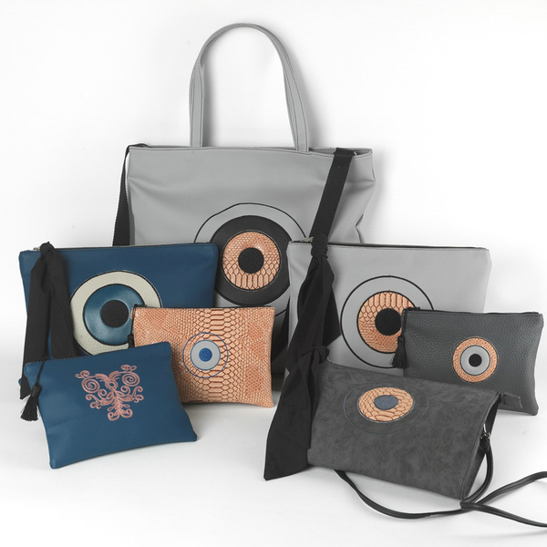 Madam Blue - Clutch Bag by Christina Malle - φάκελοι, τσάντα, μάτι, δερματίνη - 3