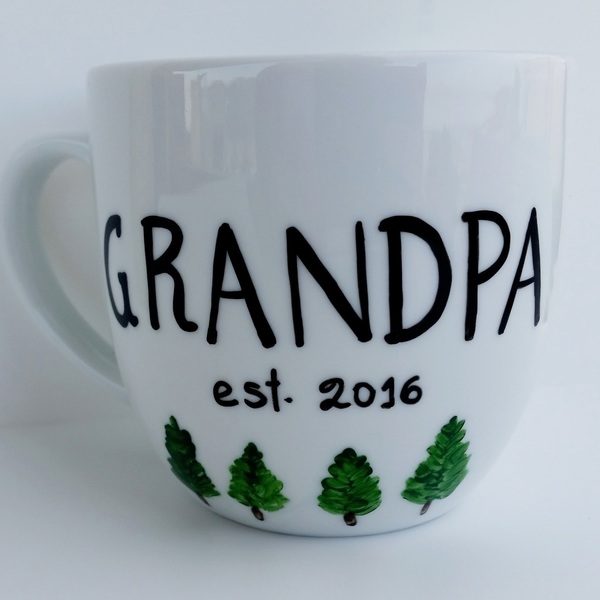 Κούπα για το νέο παππού - ζωγραφισμένα στο χέρι, σμάλτος, παππούς, πορσελάνη, δωράκι, βρεφικά, κούπες & φλυτζάνια