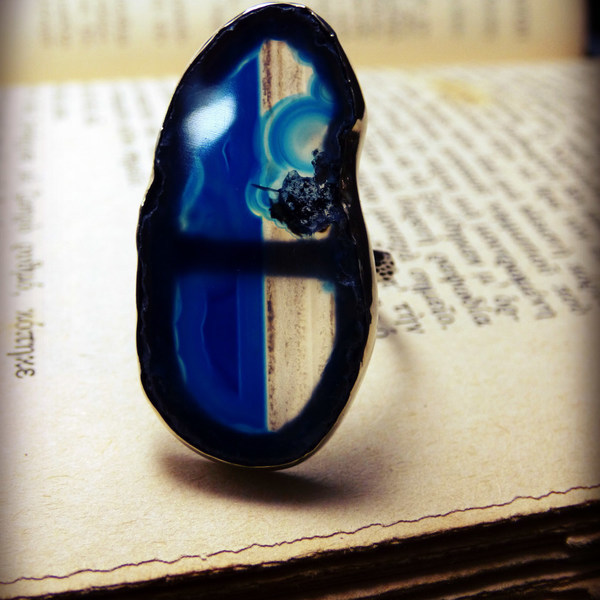 "Blue light lace ring" - Moναδικό δαχτυλίδι με έναν υπέροχο Γαλάζιο Δαντελωτό Αχάτη! - ημιπολύτιμες πέτρες, ημιπολύτιμες πέτρες, αχάτης, chic, handmade, βραδυνά, fashion, vintage, design, ιδιαίτερο, μοναδικό, μοντέρνο, γυναικεία, sexy, ανοιξιάτικο, αλπακάς, χειμωνιάτικο, donkey, δαχτυλίδι, χειροποίητα, απαραίτητα καλοκαιρινά αξεσουάρ, must αξεσουάρ, κλασσικά, γυναίκα, boho, ethnic - 3