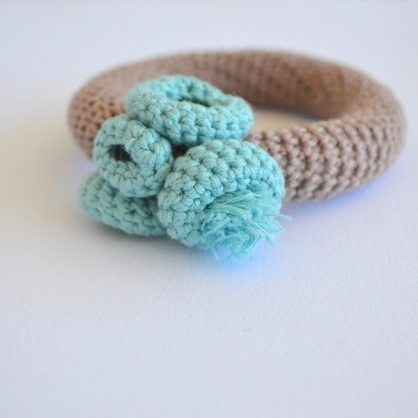 Πλεκτό βραχιόλι - bangle bracelet sea inspired - βαμβάκι, ιδιαίτερο, πλεκτό, crochet, βραχιόλι, θάλασσα - 4