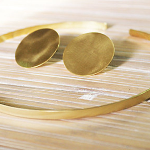 Σκουλαρίκια κύκλος σε χρυσό τόνο - επιχρυσωμένα, ορείχαλκος, σκουλαρίκια, must αξεσουάρ - 3
