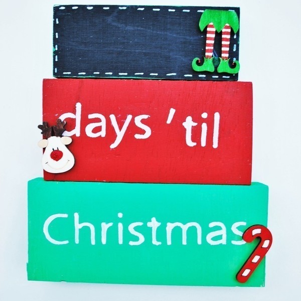 Advent calendar - διακοσμητικό, ξύλο, ημερολόγια, στολίδι, χριστουγεννιάτικο - 2