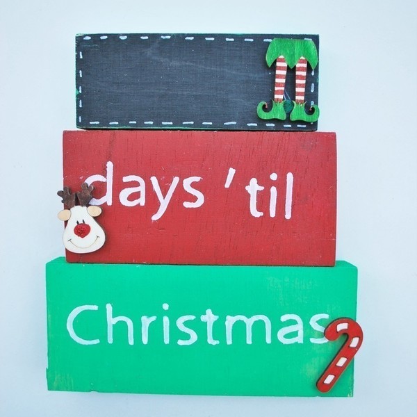 Advent calendar - διακοσμητικό, ξύλο, ημερολόγια, στολίδι, χριστουγεννιάτικο - 3