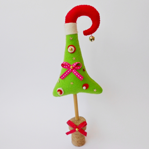 Χριστουγεννιάτικο δέντρο. Christmas tree. - κορδέλα, τσόχα, decor, χειροποίητα, δωράκι, χριστουγεννιάτικο δέντρο