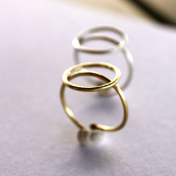 o Silver Binding circles the ring | Δαχτυλίδι Ασημένιο minimal δώρο για εκείνη - ασήμι 925, δαχτυλίδι, γεωμετρικά σχέδια, χειροποίητα, minimal, ασημένια, βεράκια, αυξομειούμενα, φθηνά - 4