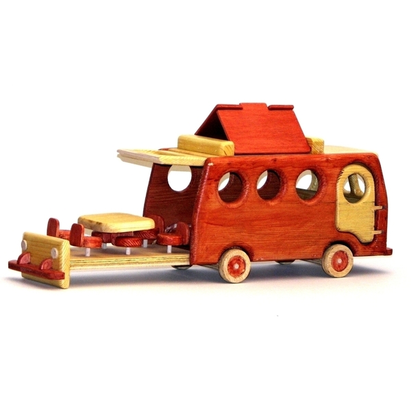 Ξύλινο Κατασκηνωτικό Λεωφορειο - ξύλο, παιχνίδι, ξύλινα παιχνίδια - 3