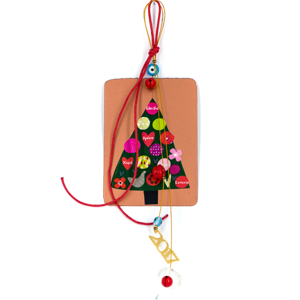 Δέντρο των Ευχών - διακοσμητικό, γυαλί, charms, γούρι, ορείχαλκος, επιτοίχιο, δέντρα, μέταλλο, χάντρες, στολίδι, είδη γάμου, είδη δώρου, χριστουγεννιάτικο, για παιδιά - 2