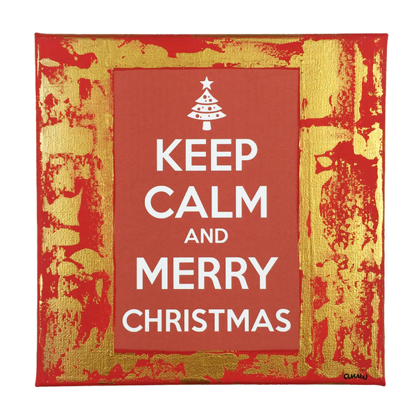 Keep calm and Merry Christmas - διακοσμητικό, πίνακες & κάδρα, καμβάς, χαρτί, επιτοίχιο, δώρο, ακρυλικό, χειροποίητα, είδη δώρου, χριστουγεννιάτικο