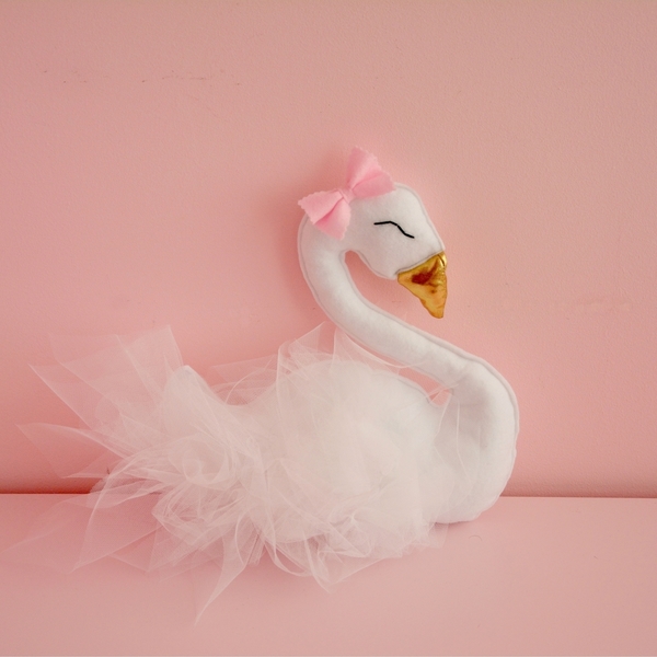 Isabella - The Princess Swan - διακοσμητικό, παιχνίδι, κορίτσι, τσόχα, διακόσμηση, χειροποίητα, δωμάτιο, παιδί, δωράκι, μαξιλάρια - 2