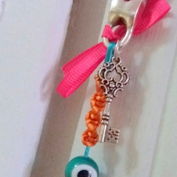 handmade lucky charm key ring - γούρι, μπρελόκ