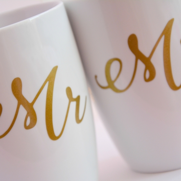 Mr & Mrs - Κούπες για ζευγάρι - mr & mrs, δωράκι, personalised, ερωτευμένοι, σετ - 2