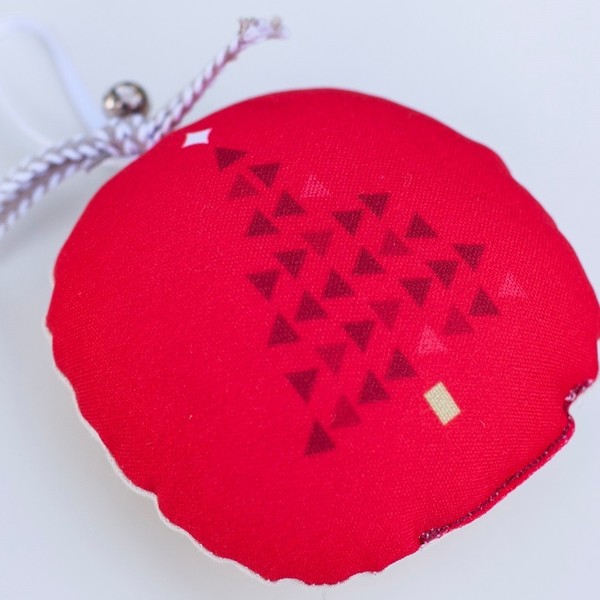 Υφασμάτινη μπάλα στολίδι - ύφασμα, χριστουγεννιάτικο δέντρο, στολίδια, μπάλες - 2