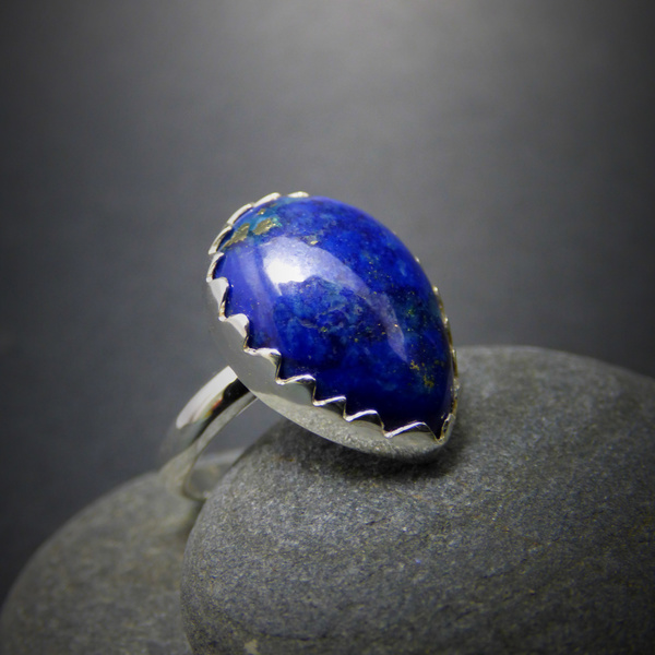 "Μagic lapis drop" - Χειροποίητο δαχτυλίδι, επάργυρο, με ημιπολύτιμο λίθο Lapis Lazuli σε σχήμα δάκρυ! - ημιπολύτιμες πέτρες, ημιπολύτιμες πέτρες, chic, handmade, βραδυνά, fashion, καλοκαιρινό, vintage, design, ιδιαίτερο, μοναδικό, μοντέρνο, γυναικεία, sexy, ανοιξιάτικο, επάργυρα, donkey, δαχτυλίδι, δαχτυλίδια, χειροποίητα, απαραίτητα καλοκαιρινά αξεσουάρ, κλασσικά, γυναίκα, boho, ethnic - 2