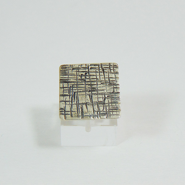 "Square Logic" - Τετράγωνο δαχτυλίδι - handmade, fashion, design, αλπακάς, δαχτυλίδι, χειροποίητα, σφυρήλατο - 2