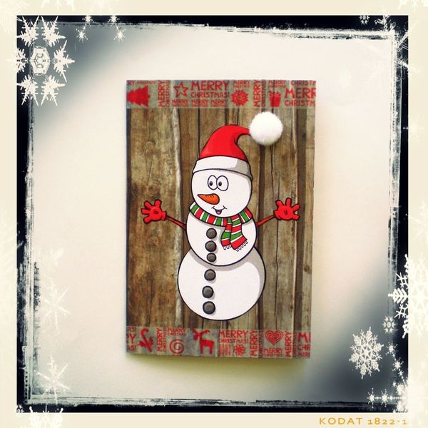 Christmas Greeting Card - ξύλο, χαρτί, χειροποίητα - 2