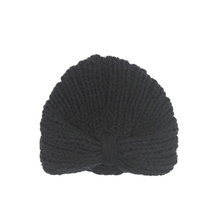 Χειροποίητο knitted τουρμπάνι BLACK - μαλλί, πλεκτό, χειροποίητα, σκουφάκια, headbands