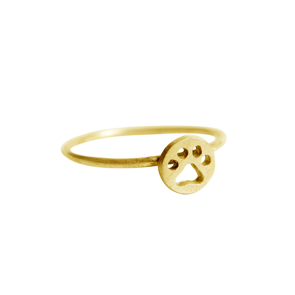Μini επίχρυσο ασημένιο δαχτυλίδι πατουσάκι - μοντέρνο, chevalier, επιχρυσωμένα, ασήμι 925, γάτα, δαχτυλίδι, minimal, rock